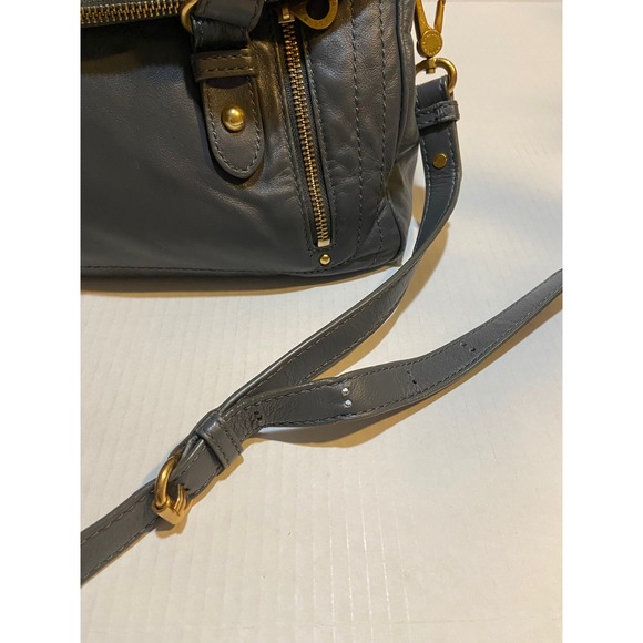 Marc Jacobs Petal to the Metal Natasha Gray Leather Shoulder Bag - Picture 2 of 14